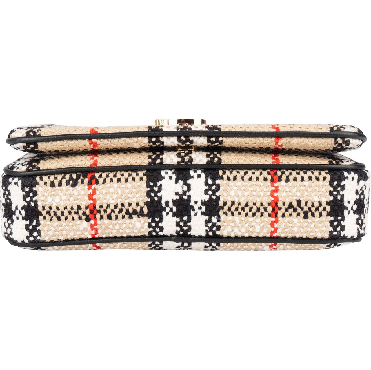 Burberry Tweed Check Lola Small Bouclé TB Crossbody Bag Beige