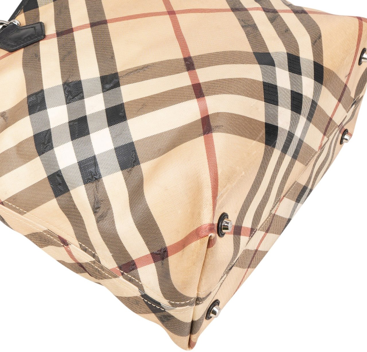 Burberry Burberry Nova-Check Monogram Tote Handbag Beige