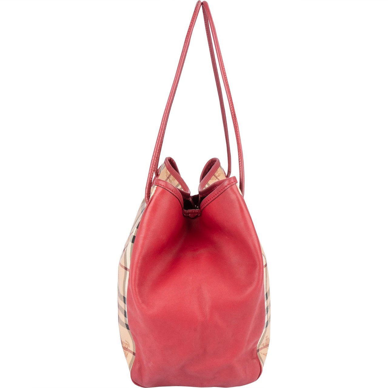 Burberry Burberry Haymarket Nova Check Tote Shoulder Bag Beige