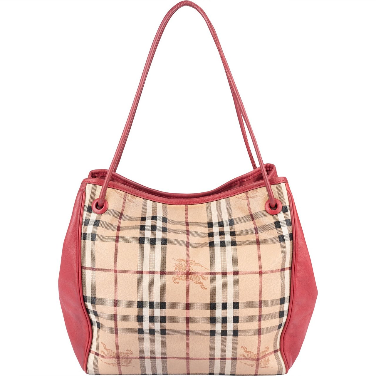 Burberry Burberry Haymarket Nova Check Tote Shoulder Bag Beige