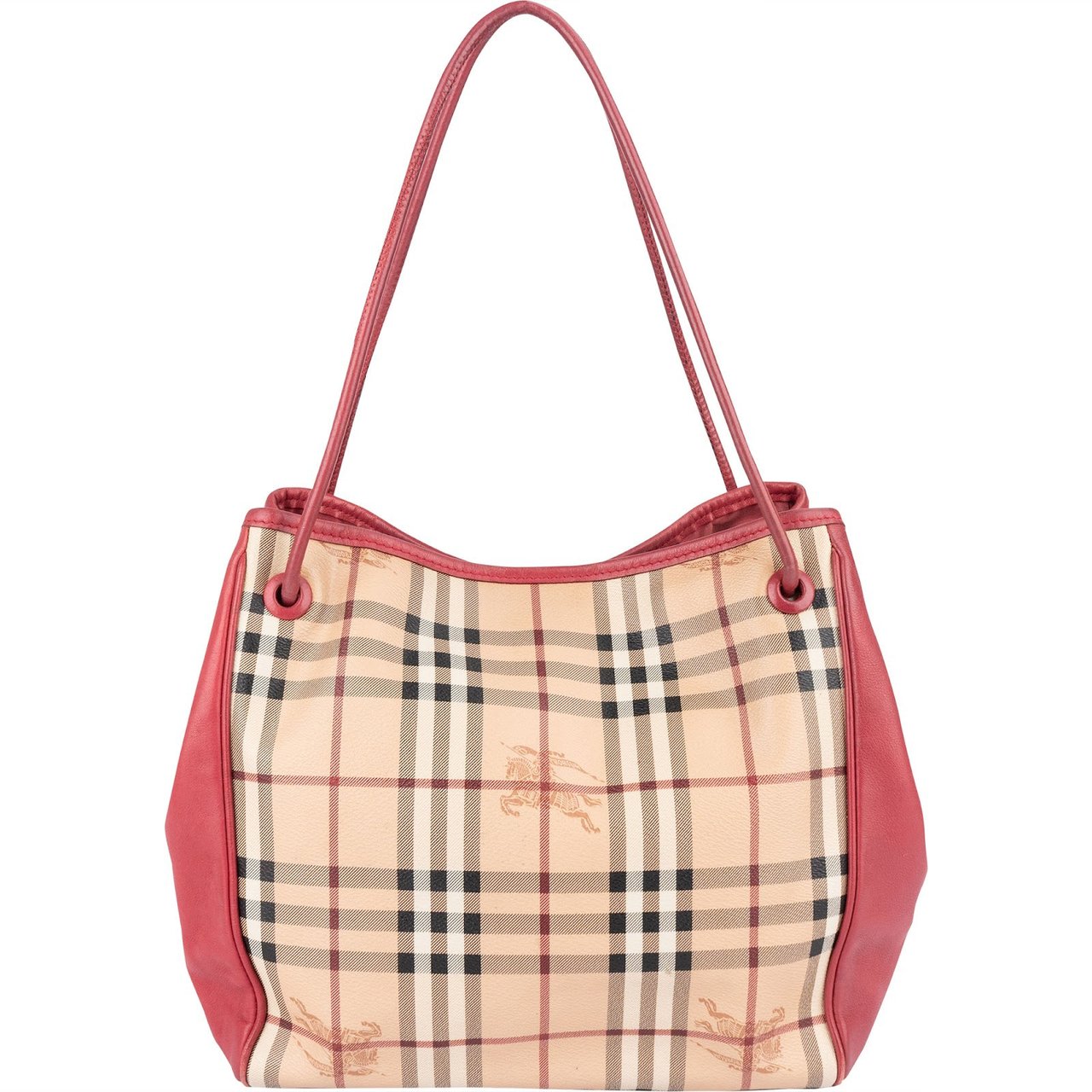 Burberry Burberry Haymarket Nova Check Tote Shoulder Bag Beige