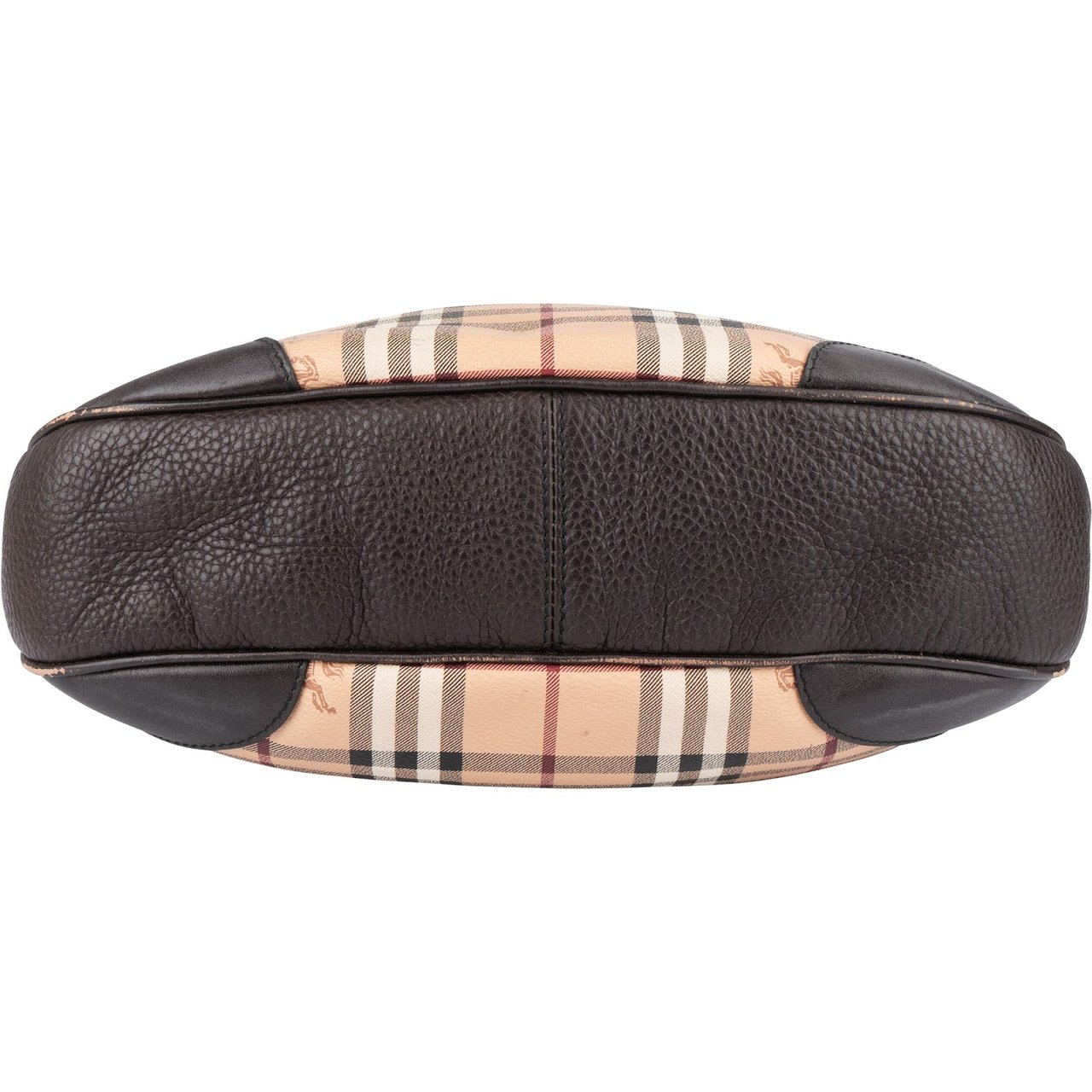 Burberry Burberry Nova Check Haymarket Hobo Shoulder Bag Beige