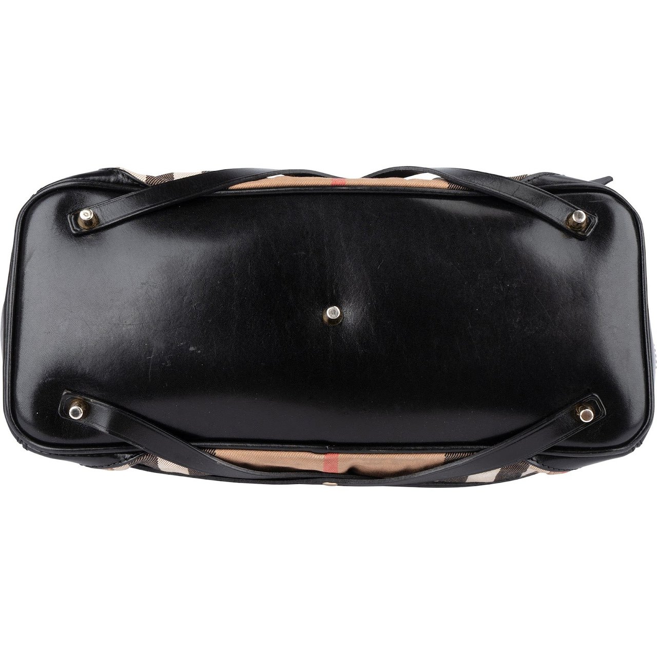 Burberry Burberry Nova-Check Monogram Medium Bridle Tote Handbag Beige