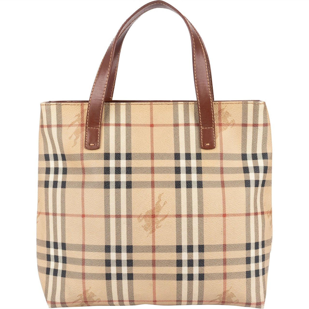 Burberry Burberry Haymarket Nova Check Tote Handbag Beige