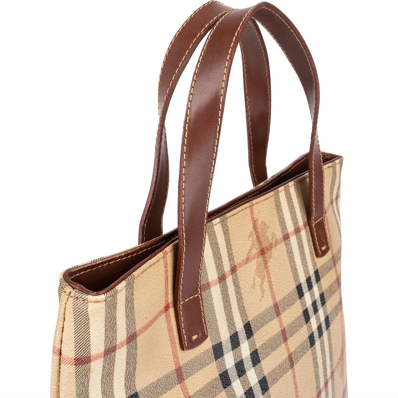 Burberry Burberry Haymarket Nova Check Tote Handbag Beige