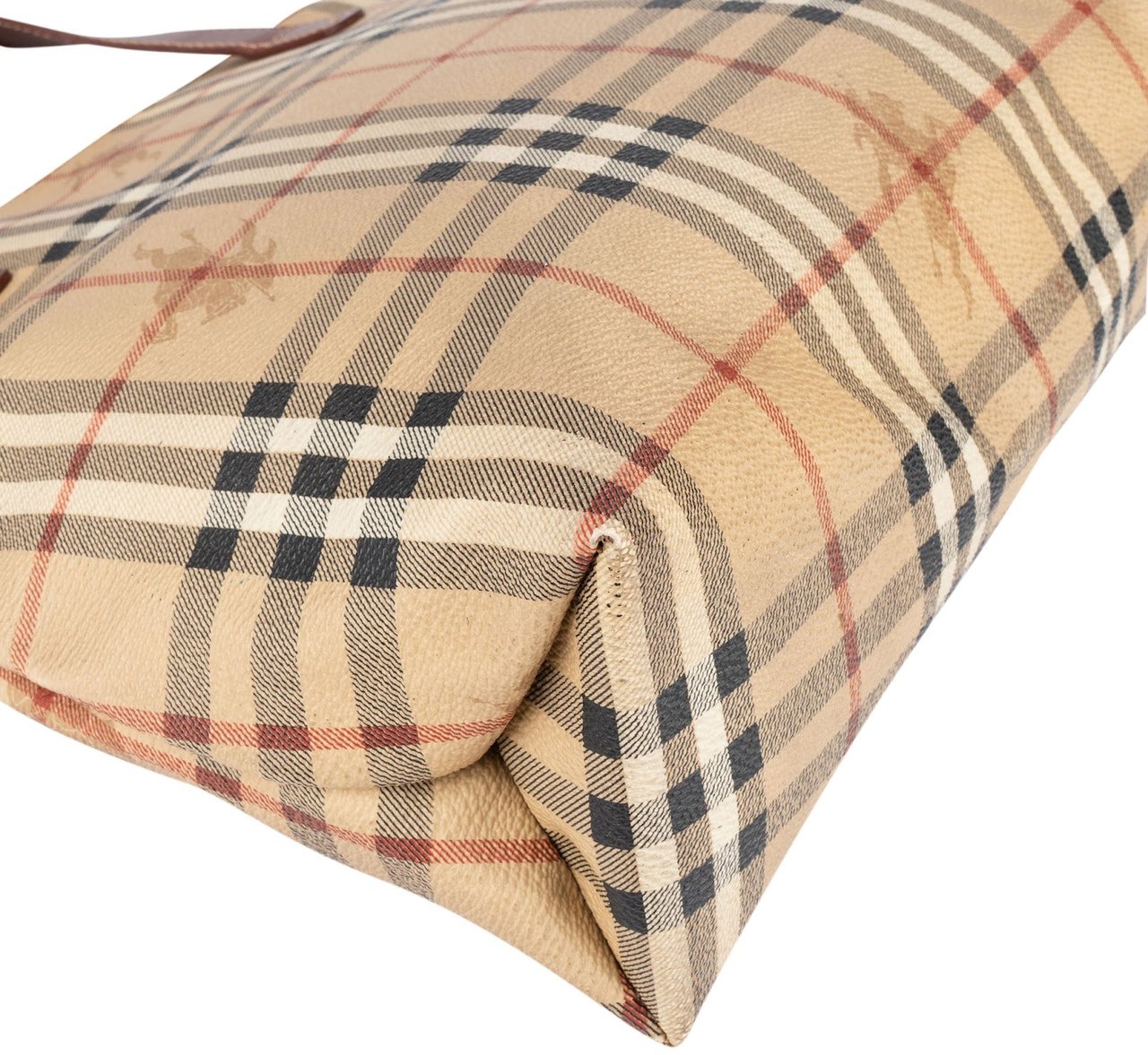 Burberry Burberry Haymarket Nova Check Tote Handbag Beige