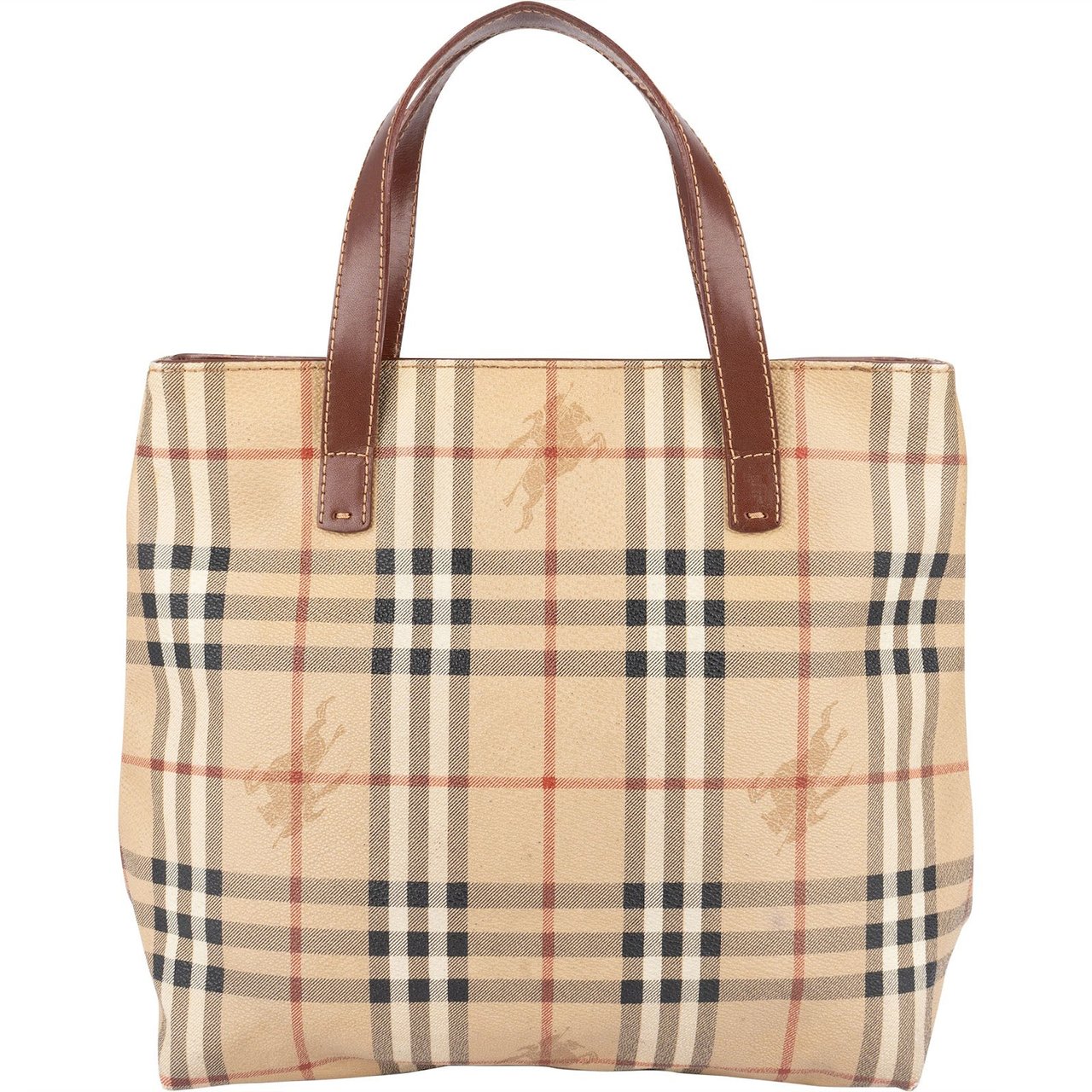 Burberry Burberry Haymarket Nova Check Tote Handbag Beige