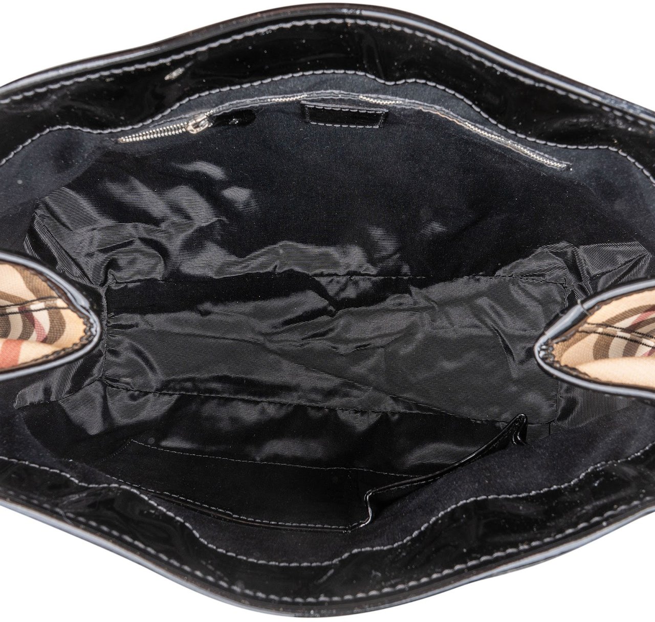 Burberry Nova-Check Studded Knight Hobo Handbag Beige