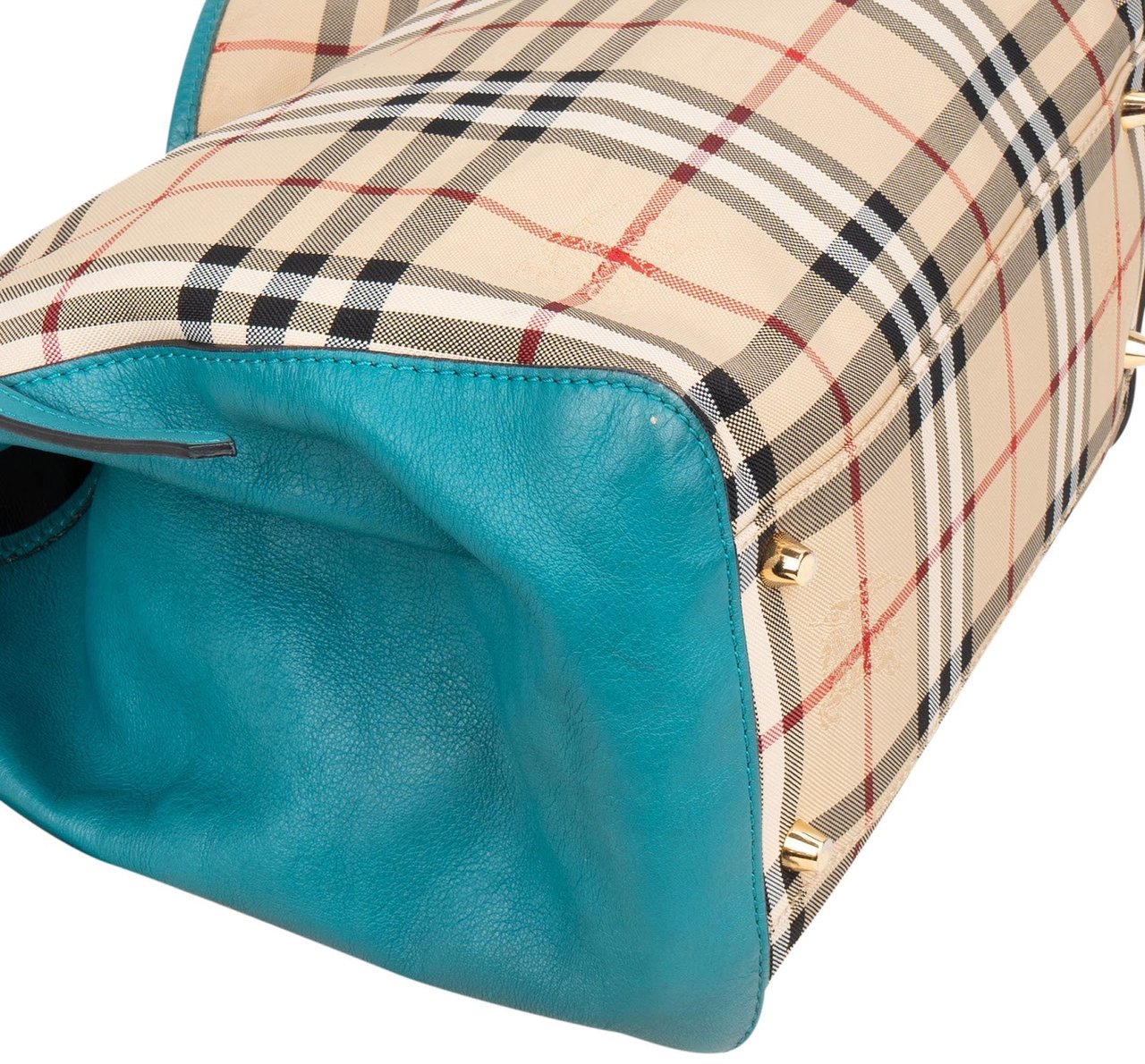 Burberry Burberry Nova-Check Canvas and Leather Canterbury Tote Shoulder Bag Beige