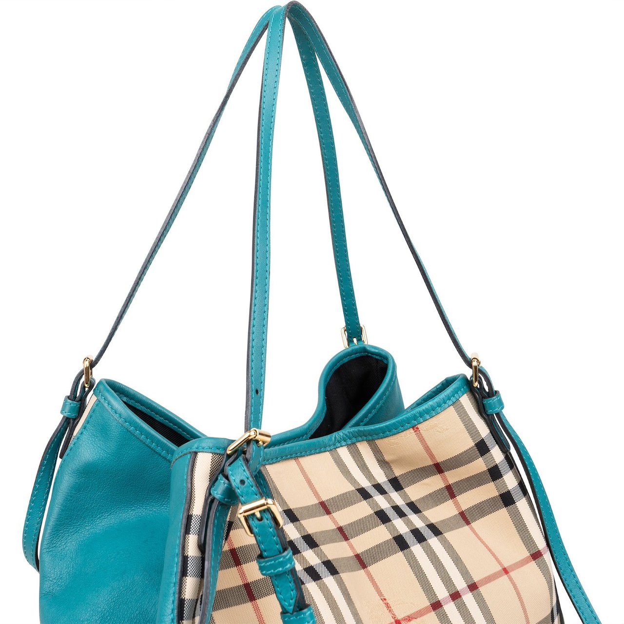 Burberry Burberry Nova-Check Canvas and Leather Canterbury Tote Shoulder Bag Beige