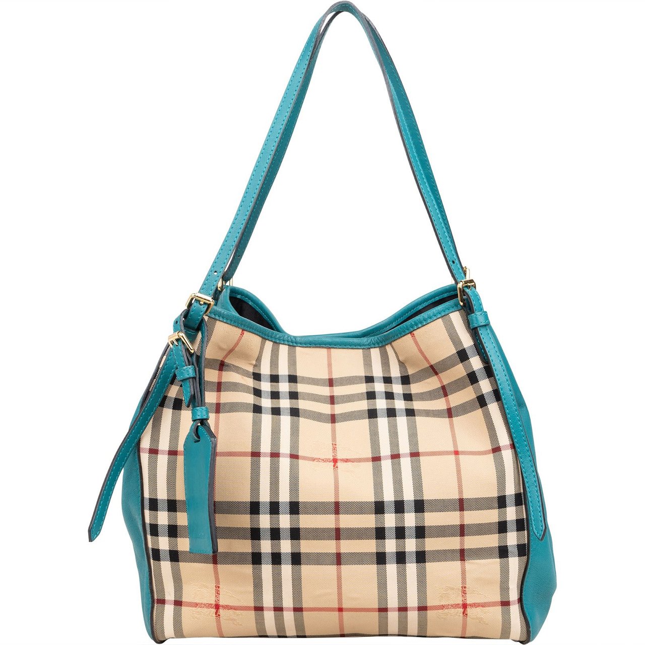 Burberry Burberry Nova-Check Canvas and Leather Canterbury Tote Shoulder Bag Beige