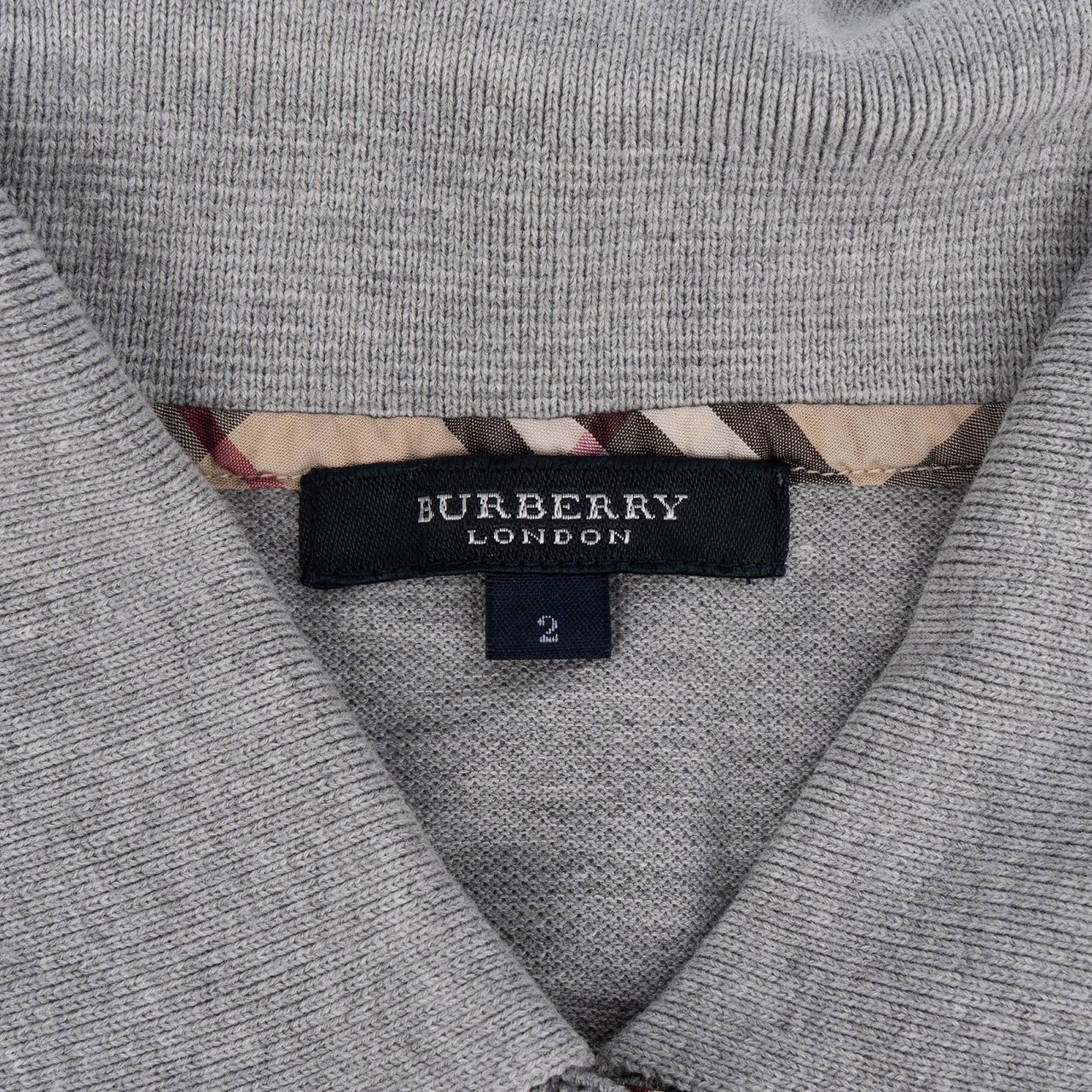 Burberry Burberry Grey Cotton Equestrian Knight Emblem Women Polo Shirt (2) Divers