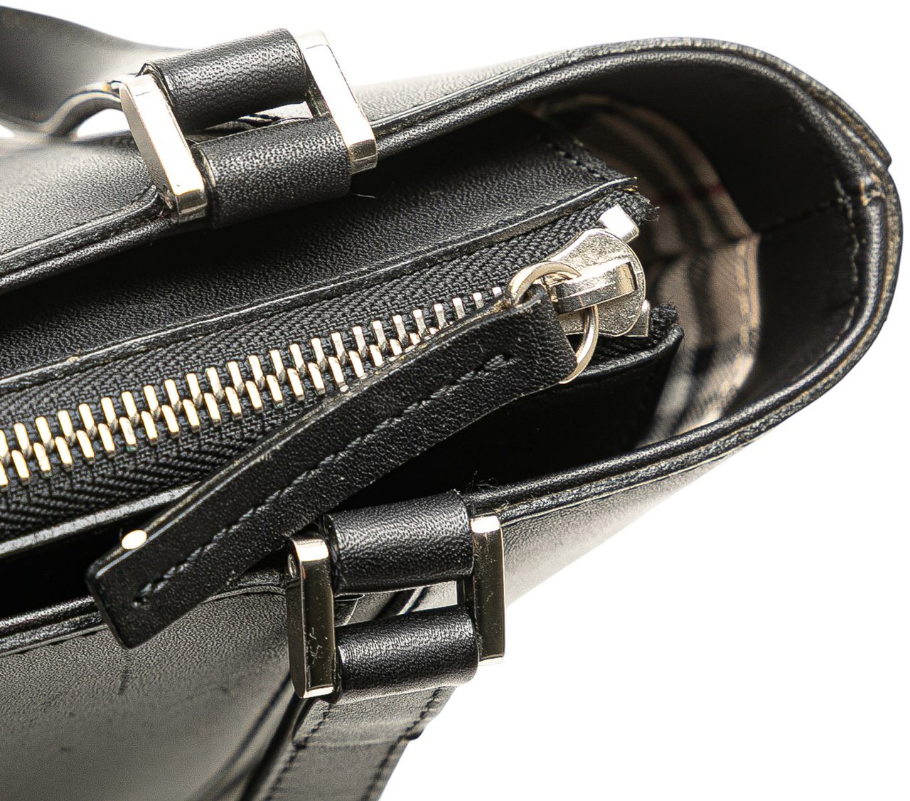 Burberry Leather Handbag Zwart