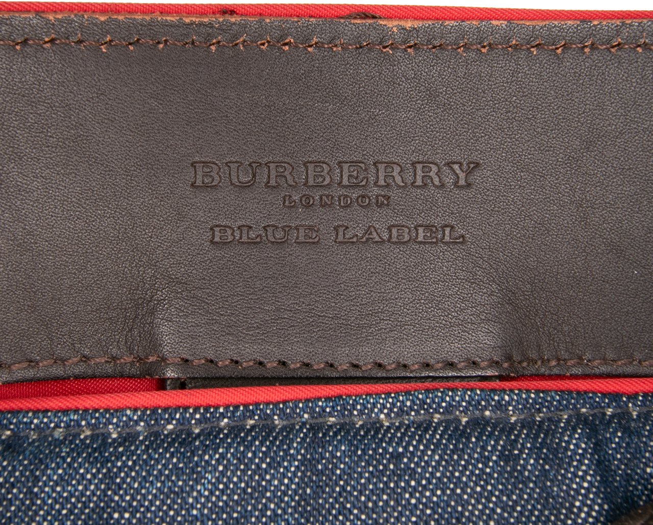 Burberry Embroidered Denim Tote Blauw