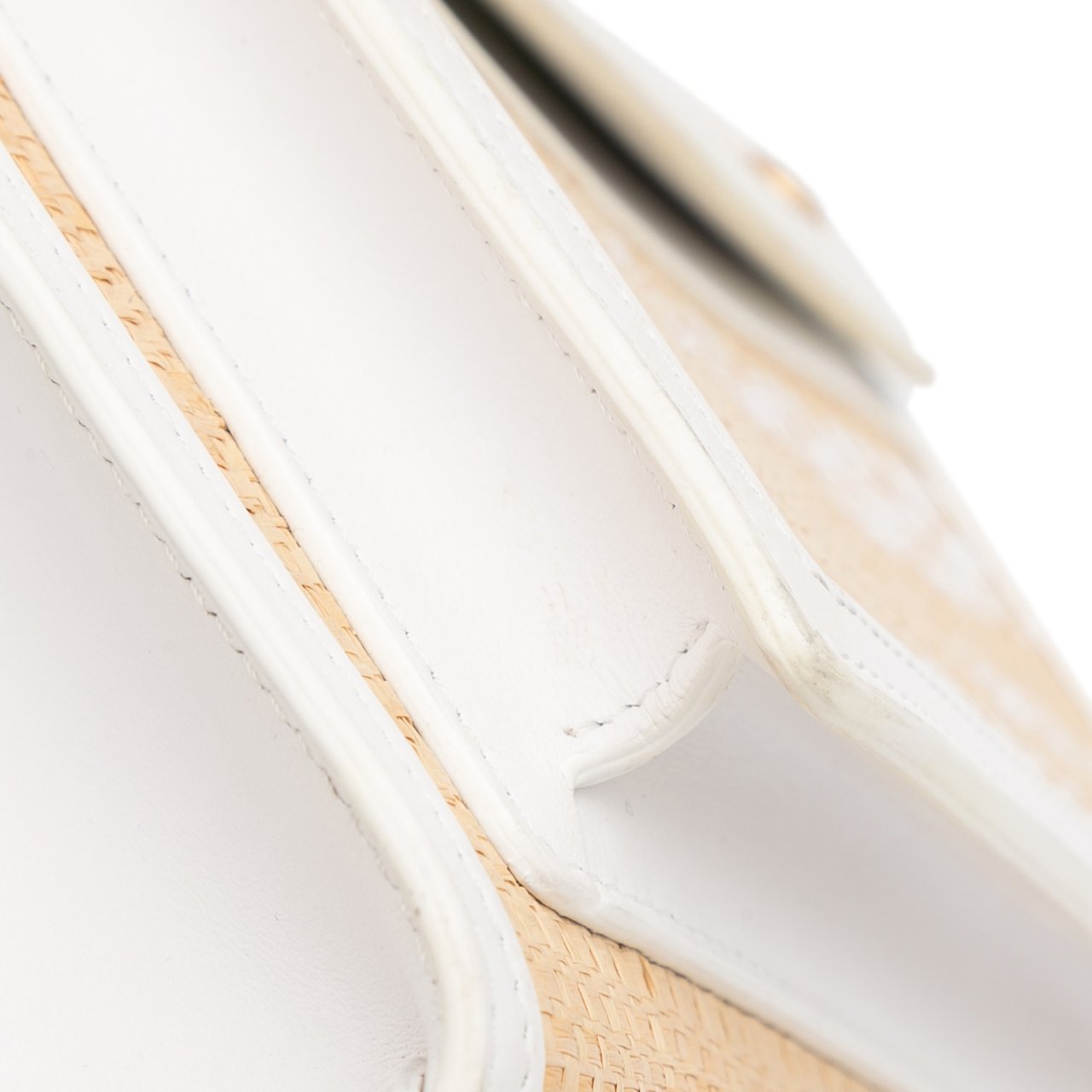 Burberry Pocket Raffia Satchel Bruin