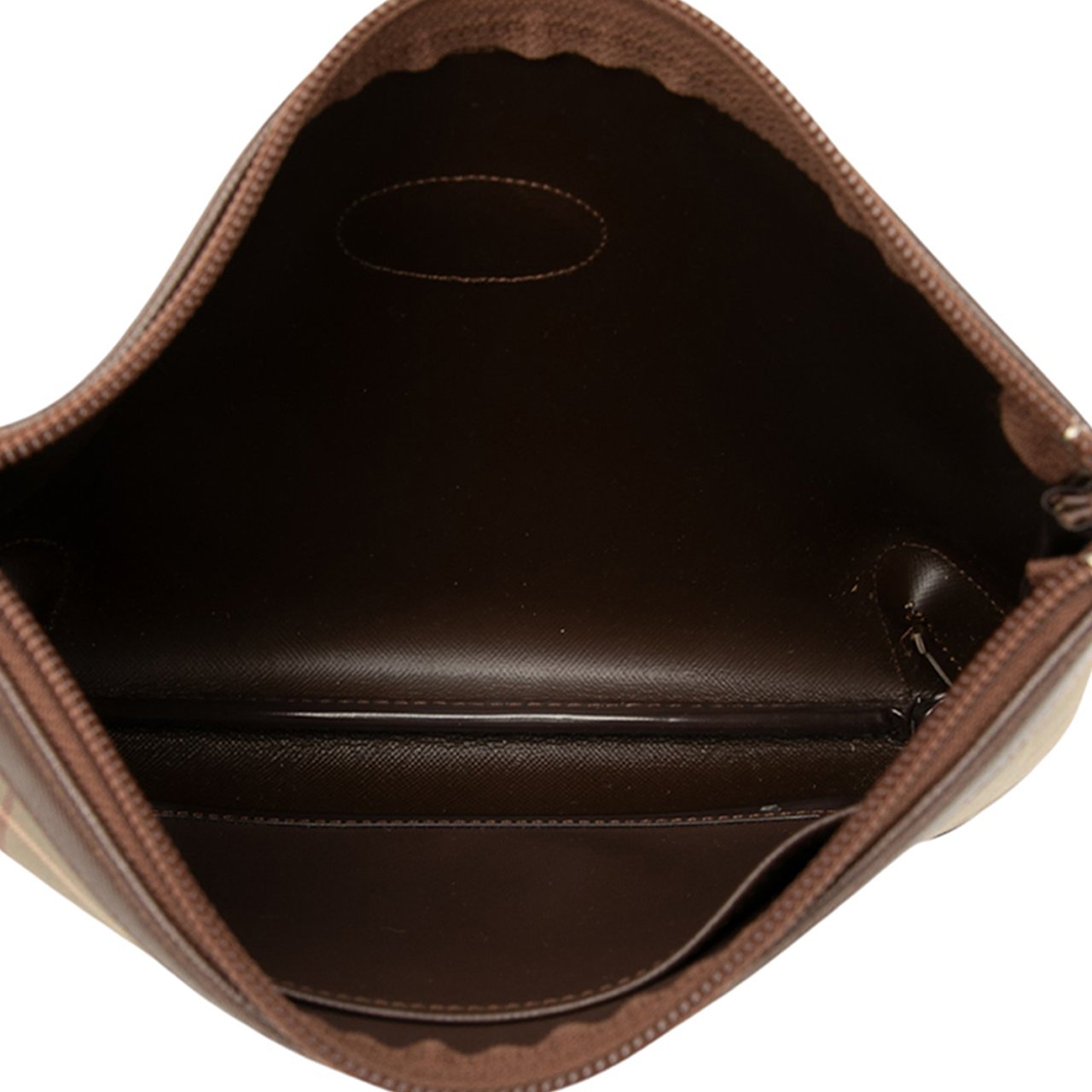 Burberry Vintage Check Canvas Clutch Bruin