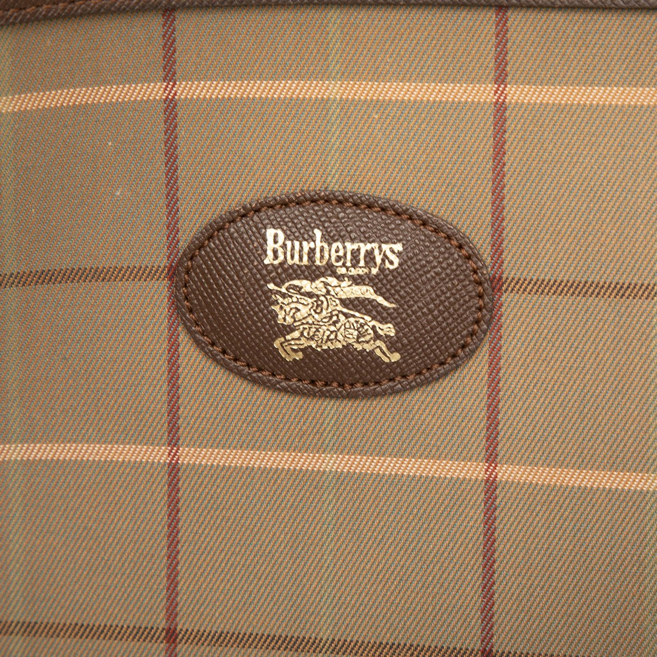 Burberry Vintage Check Canvas Clutch Bruin