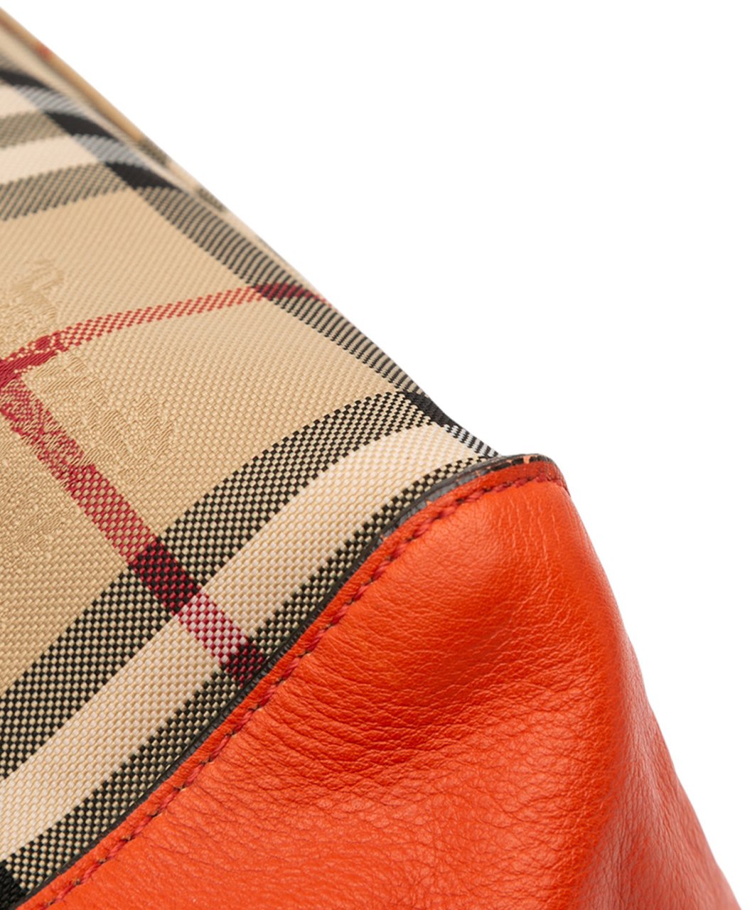 Burberry Small Haymarket Check Canvas and Leather Canterbury Tote Bruin