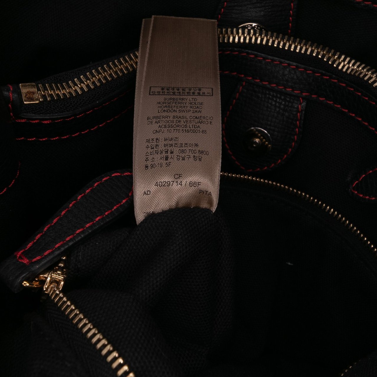 Burberry Medium Leather Patchwork and House Check Banner Satchel Rood