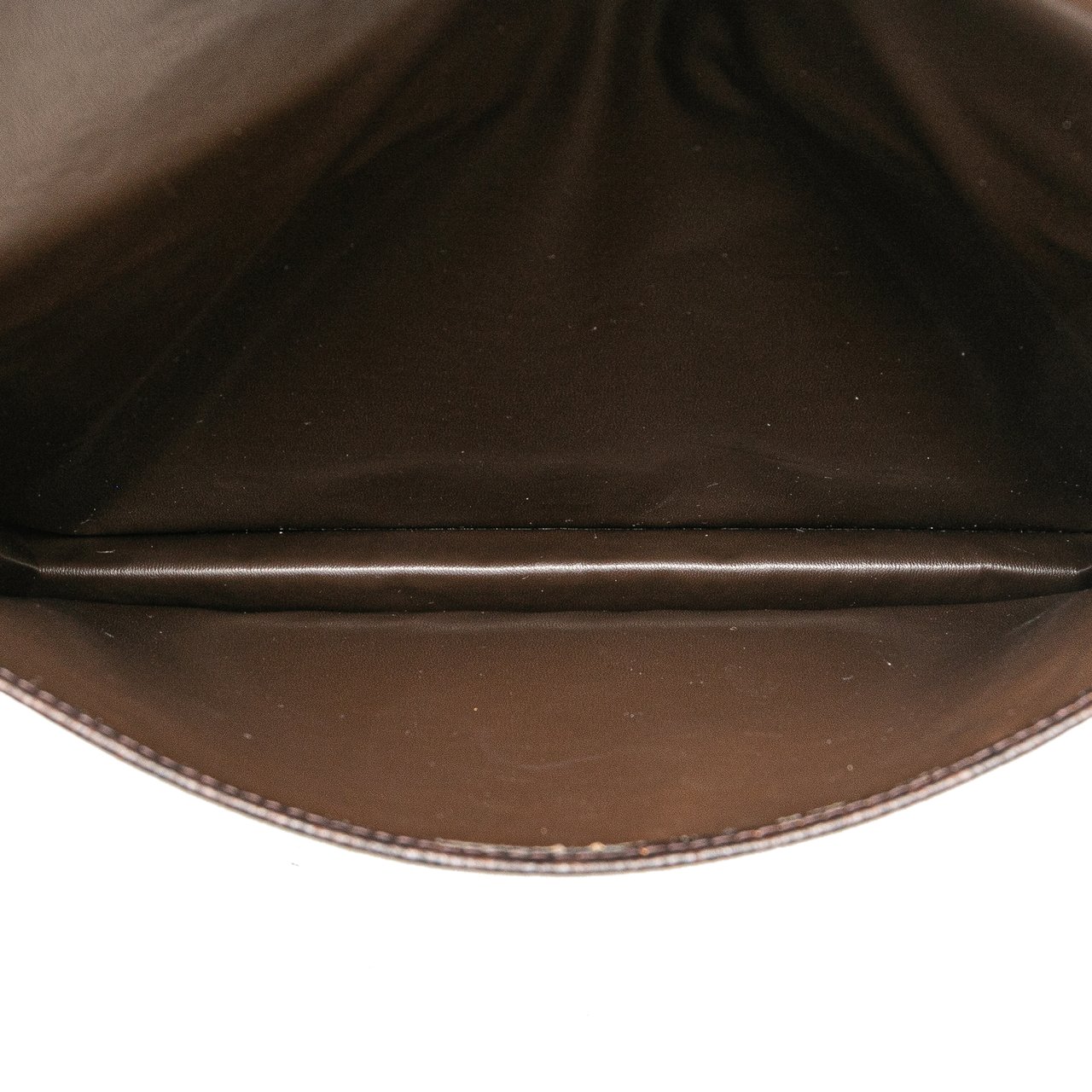 Burberry Haymarket Check Canvas Clutch Bruin