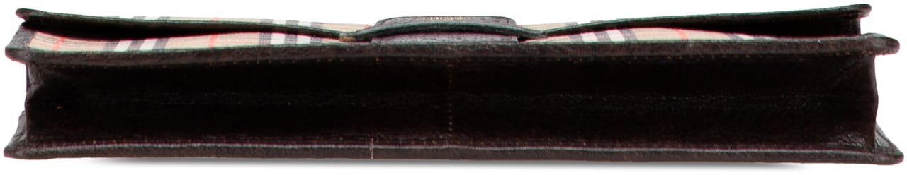 Burberry Haymarket Check Canvas Clutch Bruin