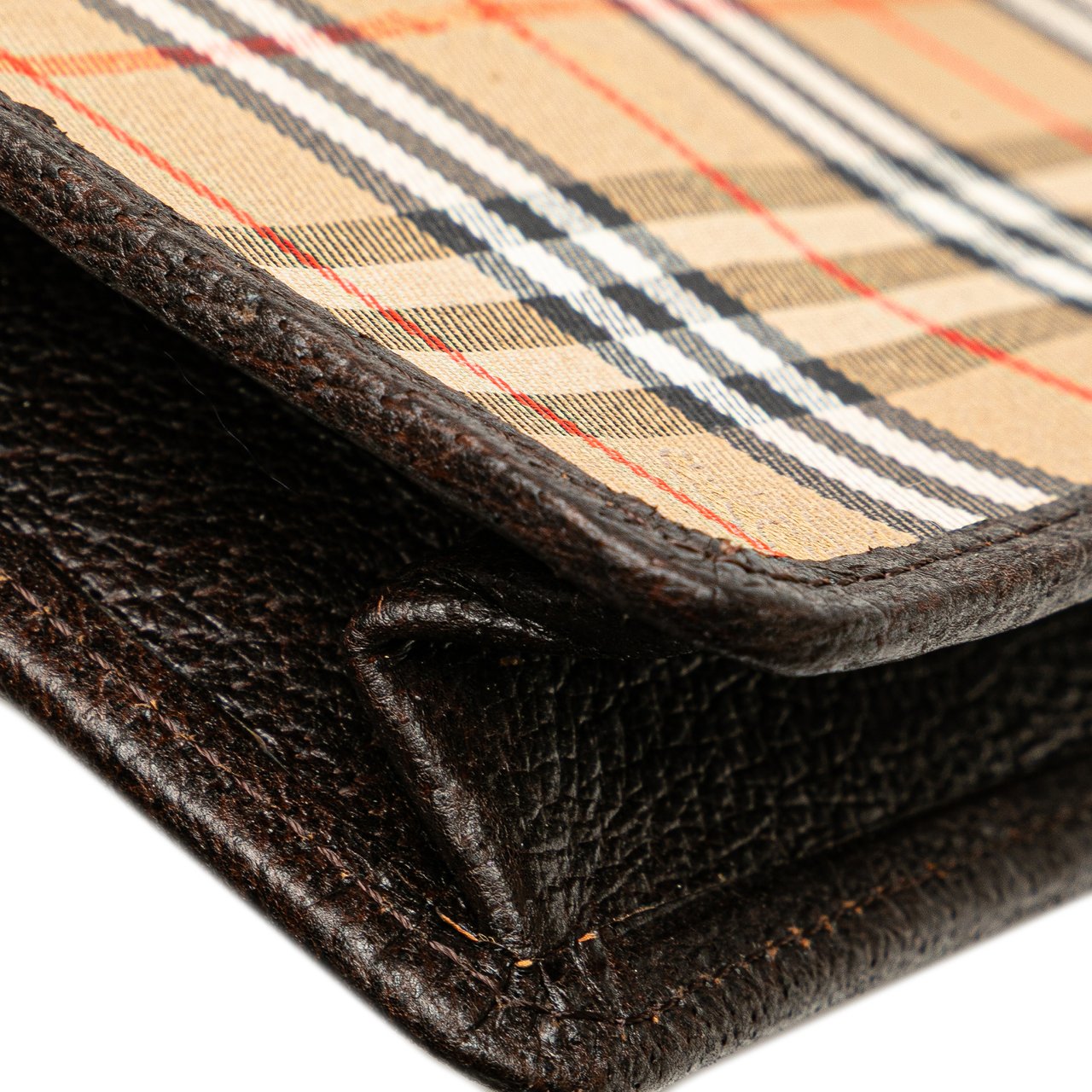 Burberry Haymarket Check Canvas Clutch Bruin
