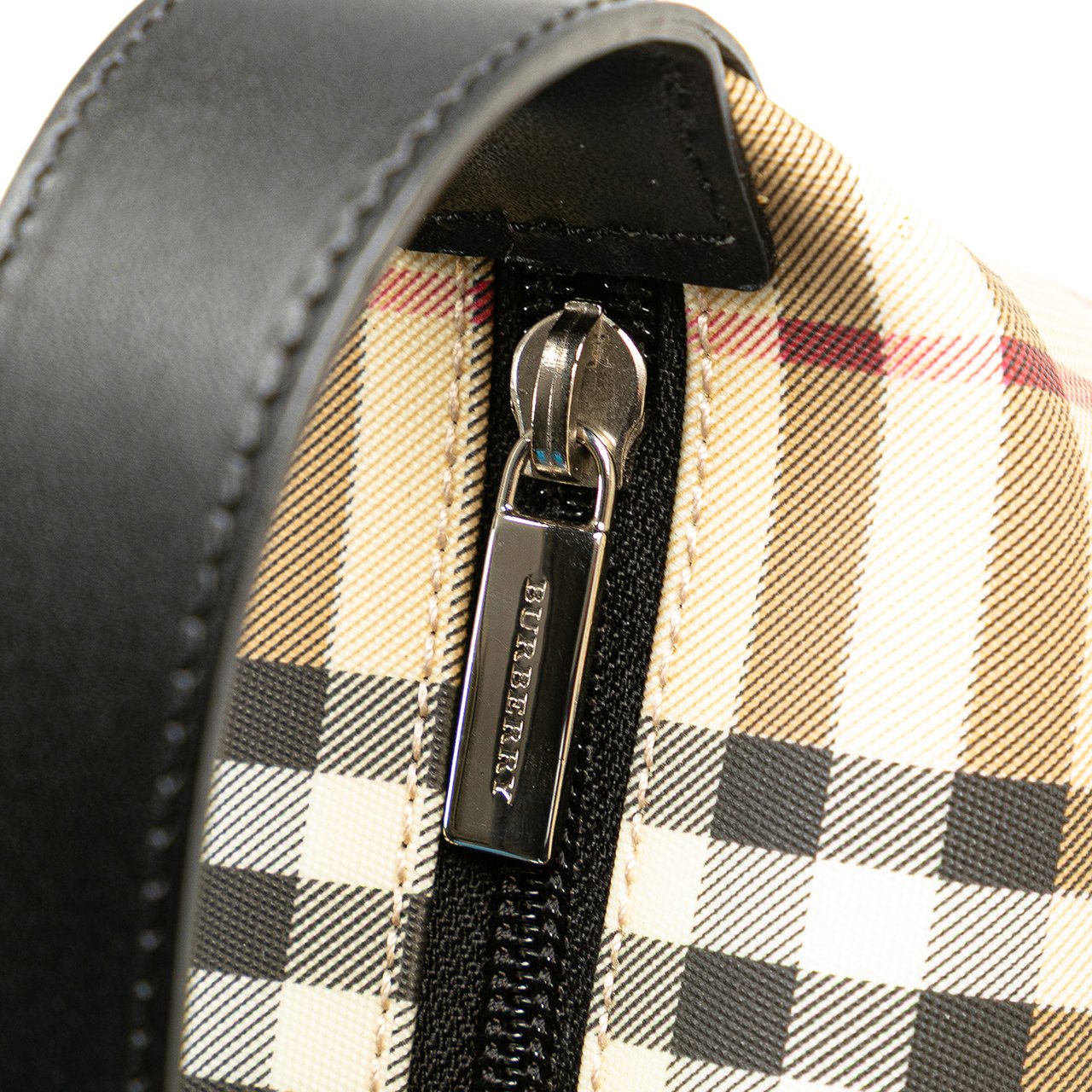 Burberry Mini House Check Coated Canvas Handbag Bruin