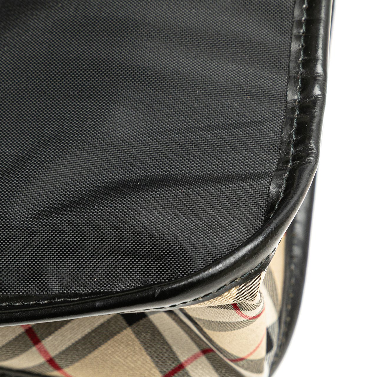 Burberry Nova Check Trimmed Nylon Tote Zwart
