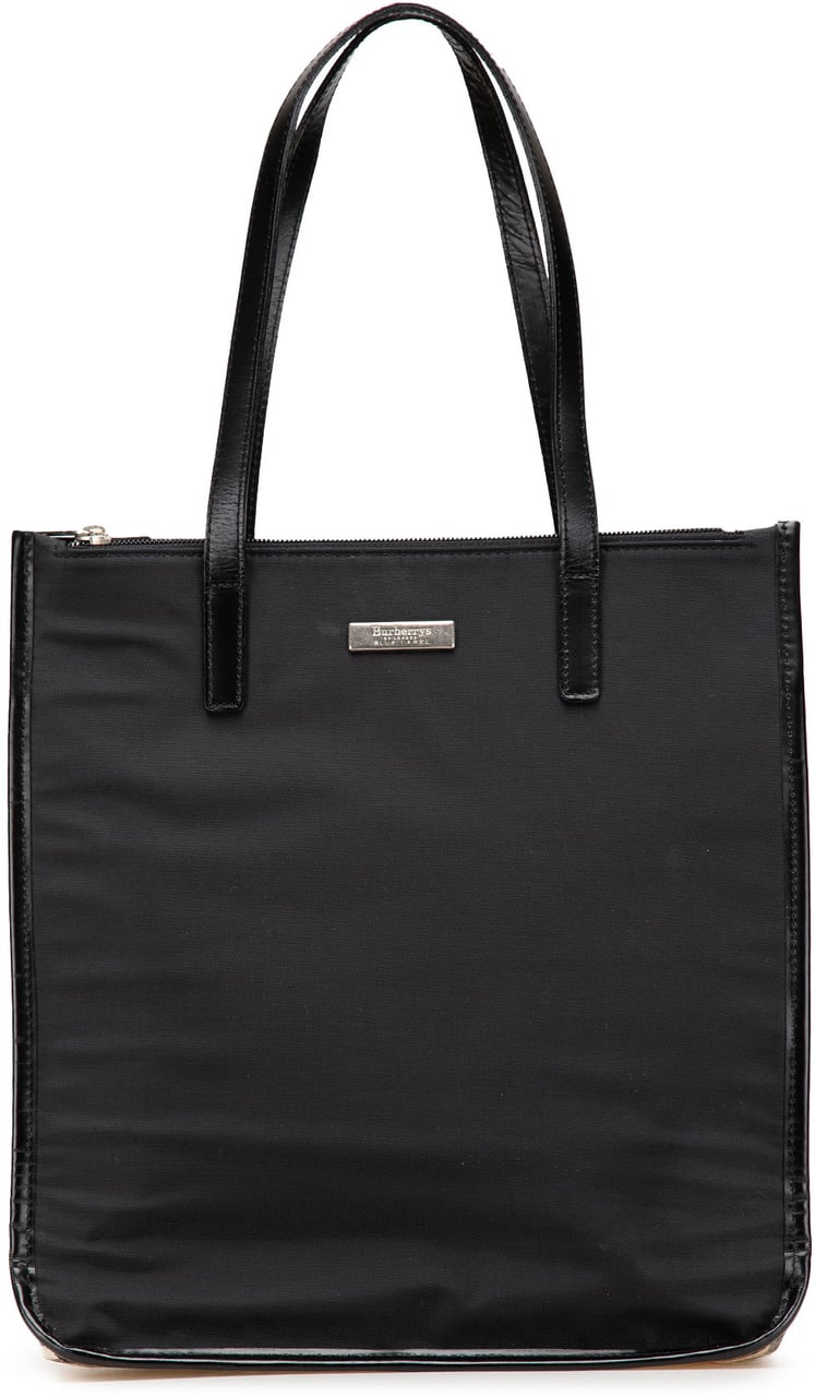 Burberry Nova Check Trimmed Nylon Tote Zwart