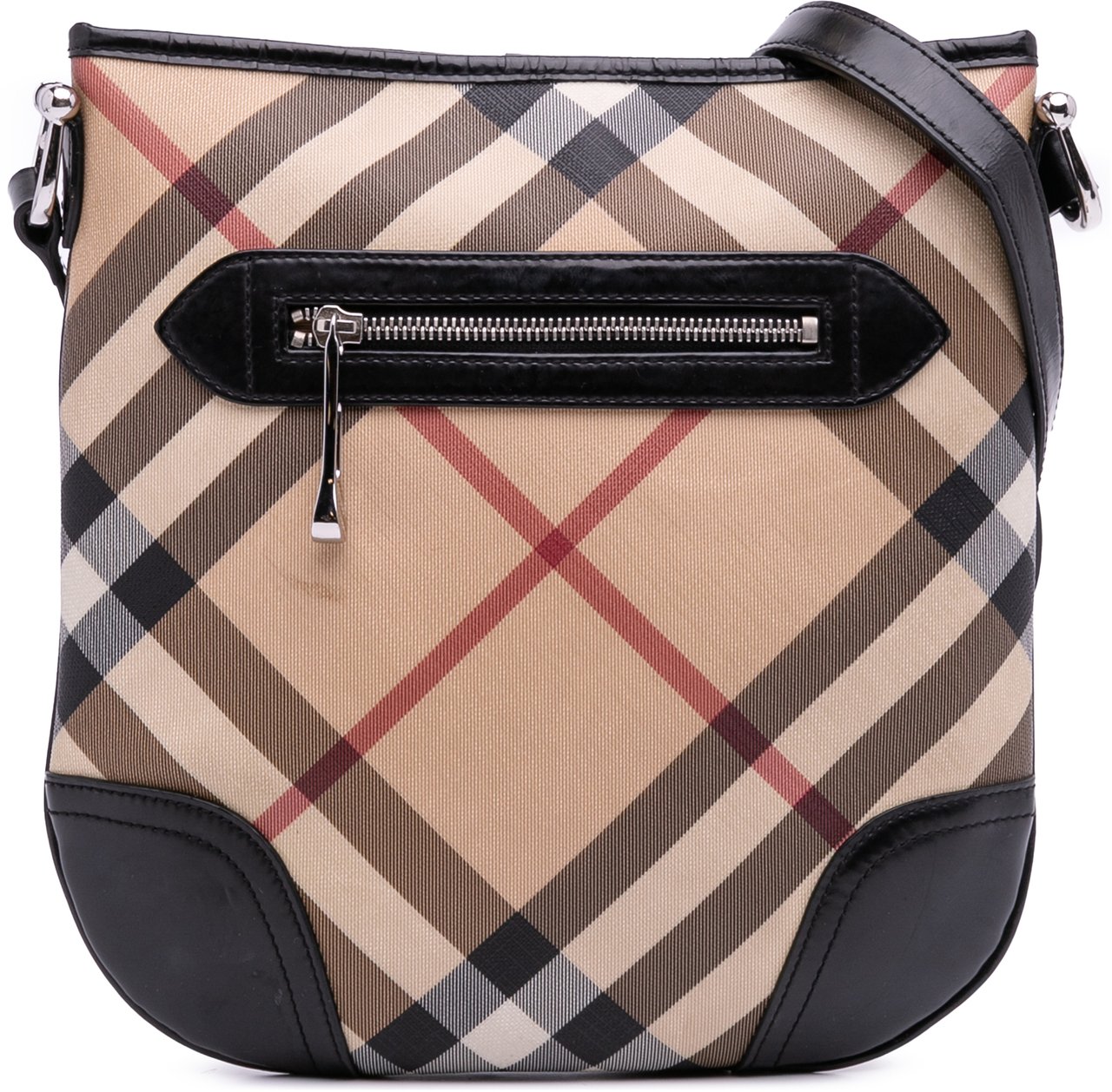 Burberry Supernova Check Coated Canvas Dryden Crossbody Bruin