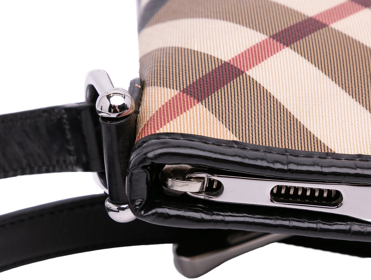Burberry Supernova Check Coated Canvas Dryden Crossbody Bruin