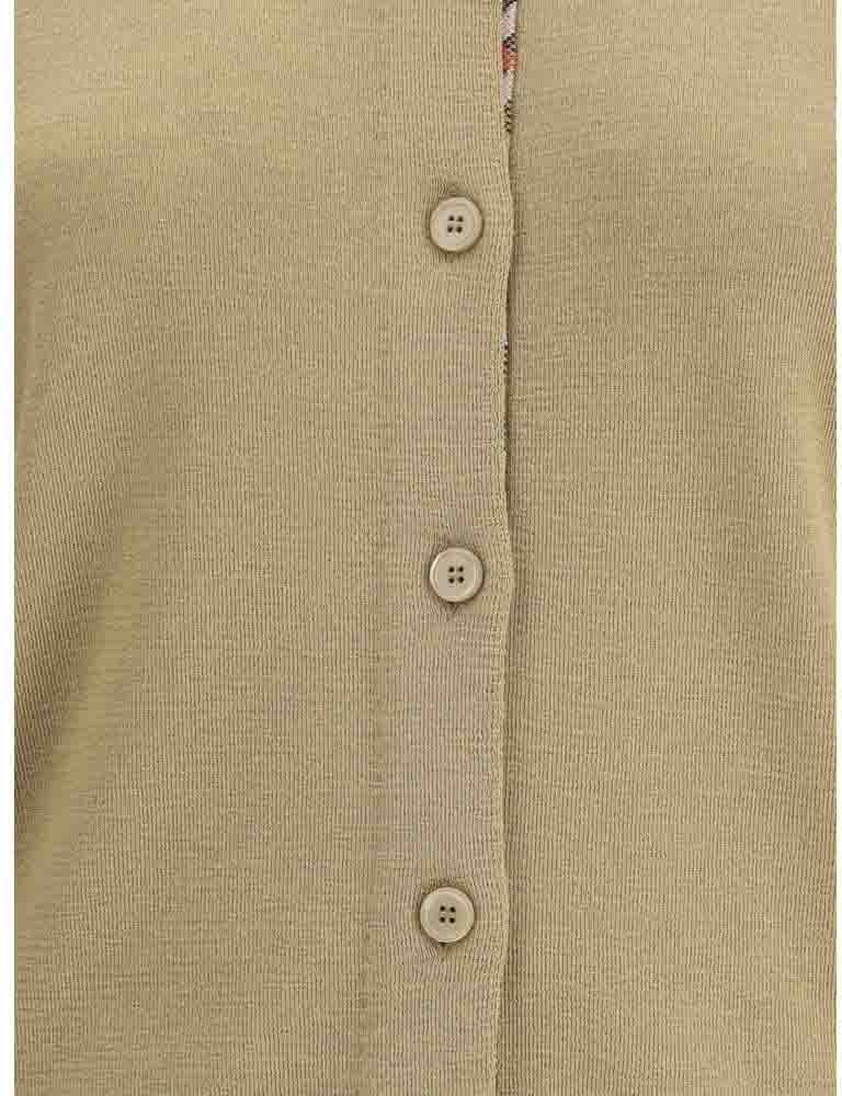Burberry Brown Wool Oves Aries Cardigan Bruin