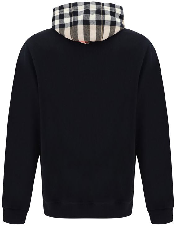 Burberry Black cotton blend sweatshirt Zwart