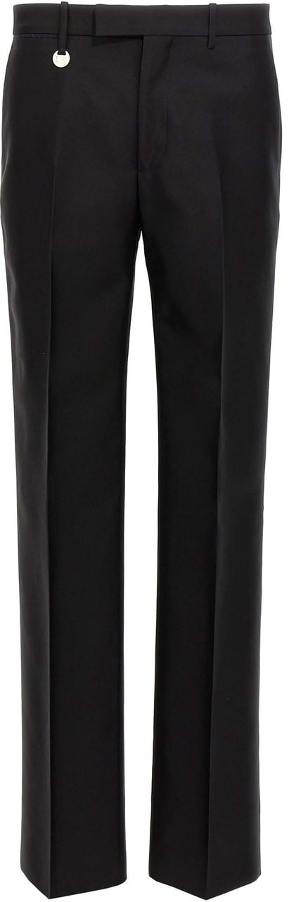 Burberry Black Virgin Wool Dress Pants Zwart