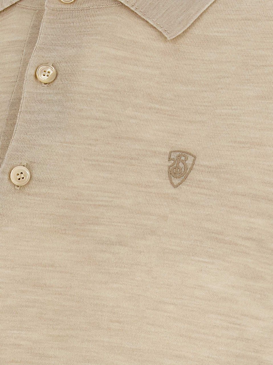 Burberry Beige Wool Polo Shirt Beige