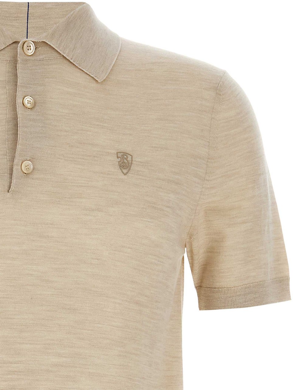 Burberry Beige Wool Polo Shirt Beige