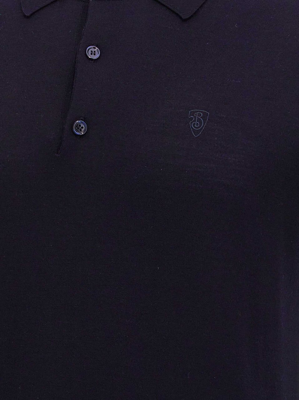 Burberry Blue Wool Polo Shirt Blauw