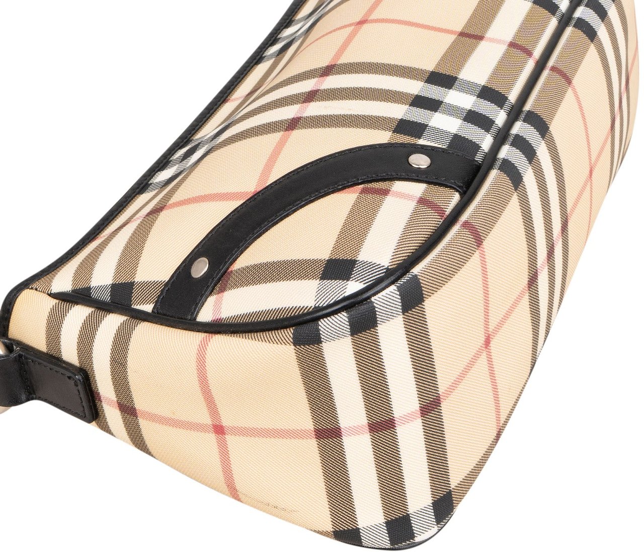 Burberry Burberry Nova-Check Monogram Studded Shoulder Bag Beige