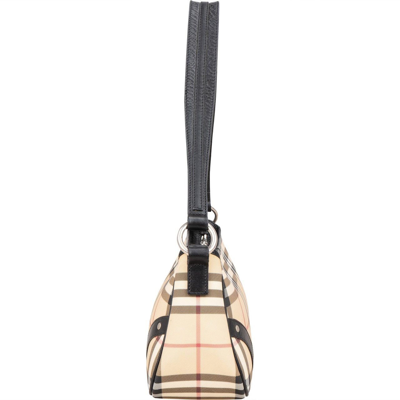 Burberry Burberry Nova-Check Monogram Studded Shoulder Bag Beige