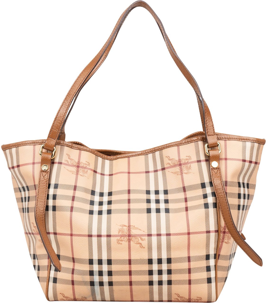 Burberry Burberry Haymarket Check Hobo Shoulder Bag Beige