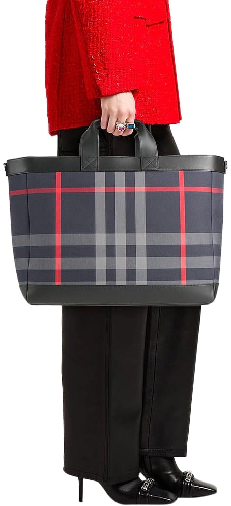 Burberry burberry - Handbags - ormond-chkbin-navy Blauw