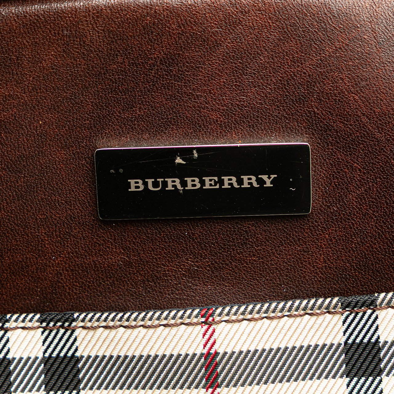 Burberry House Check Canvas Shoulder Bag Bruin