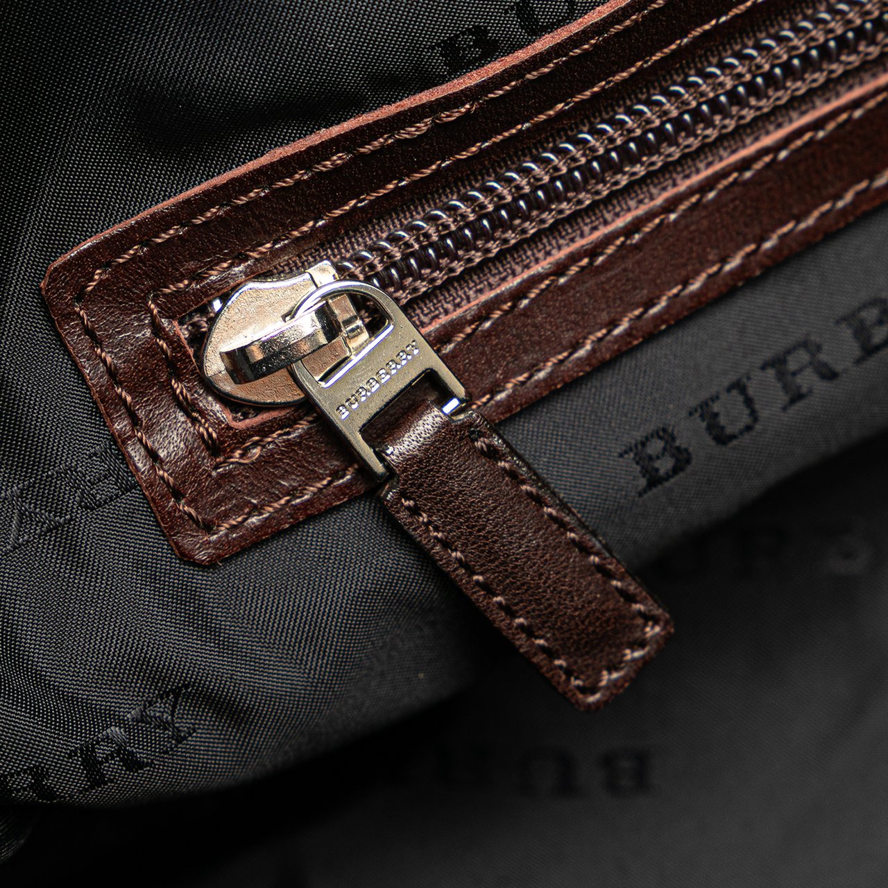 Burberry House Check Canvas Shoulder Bag Bruin