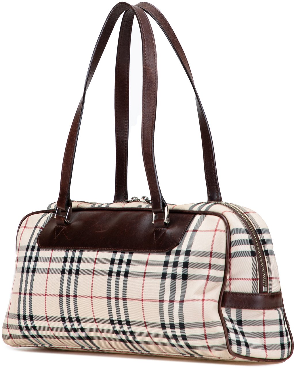 Burberry House Check Canvas Shoulder Bag Bruin