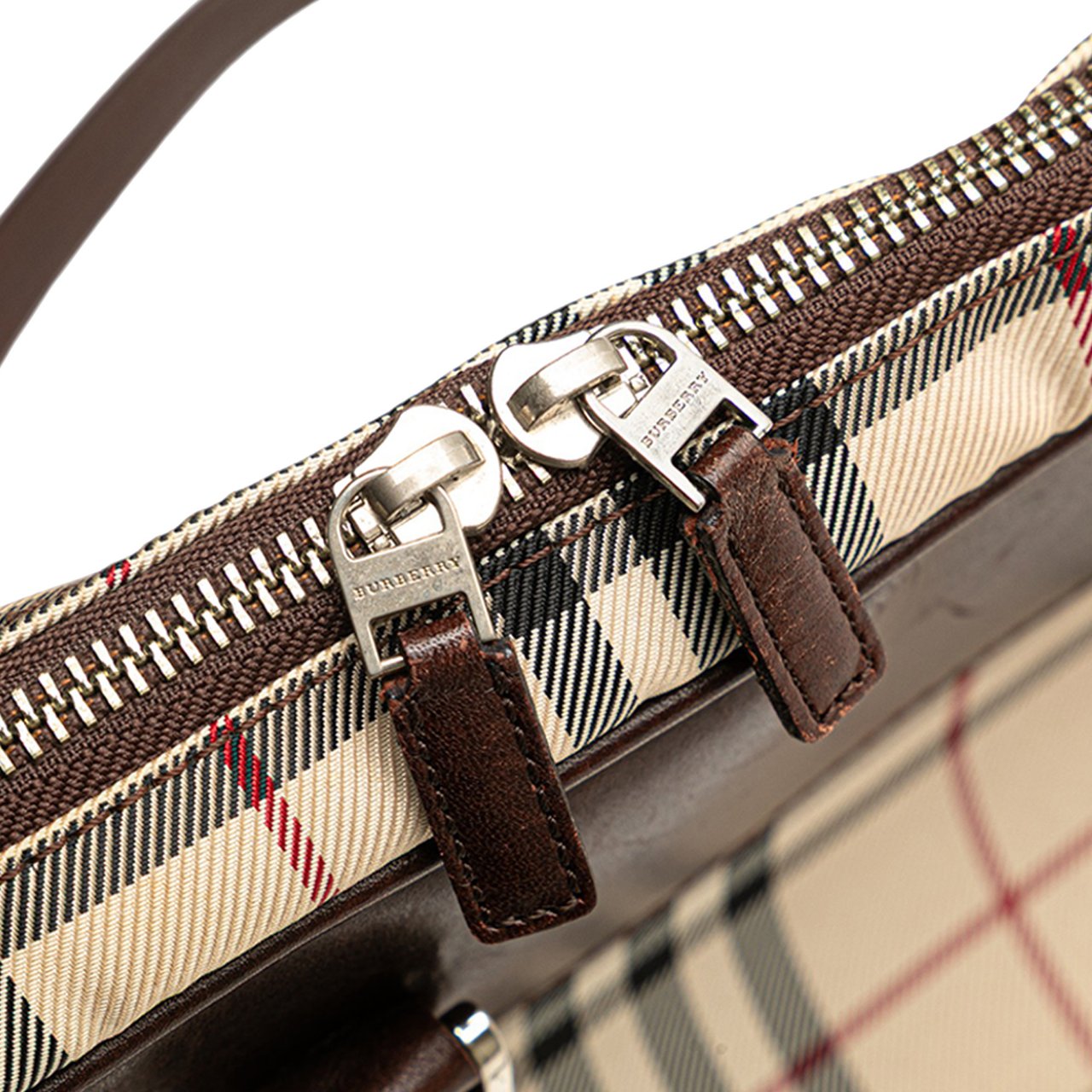 Burberry House Check Canvas Shoulder Bag Bruin