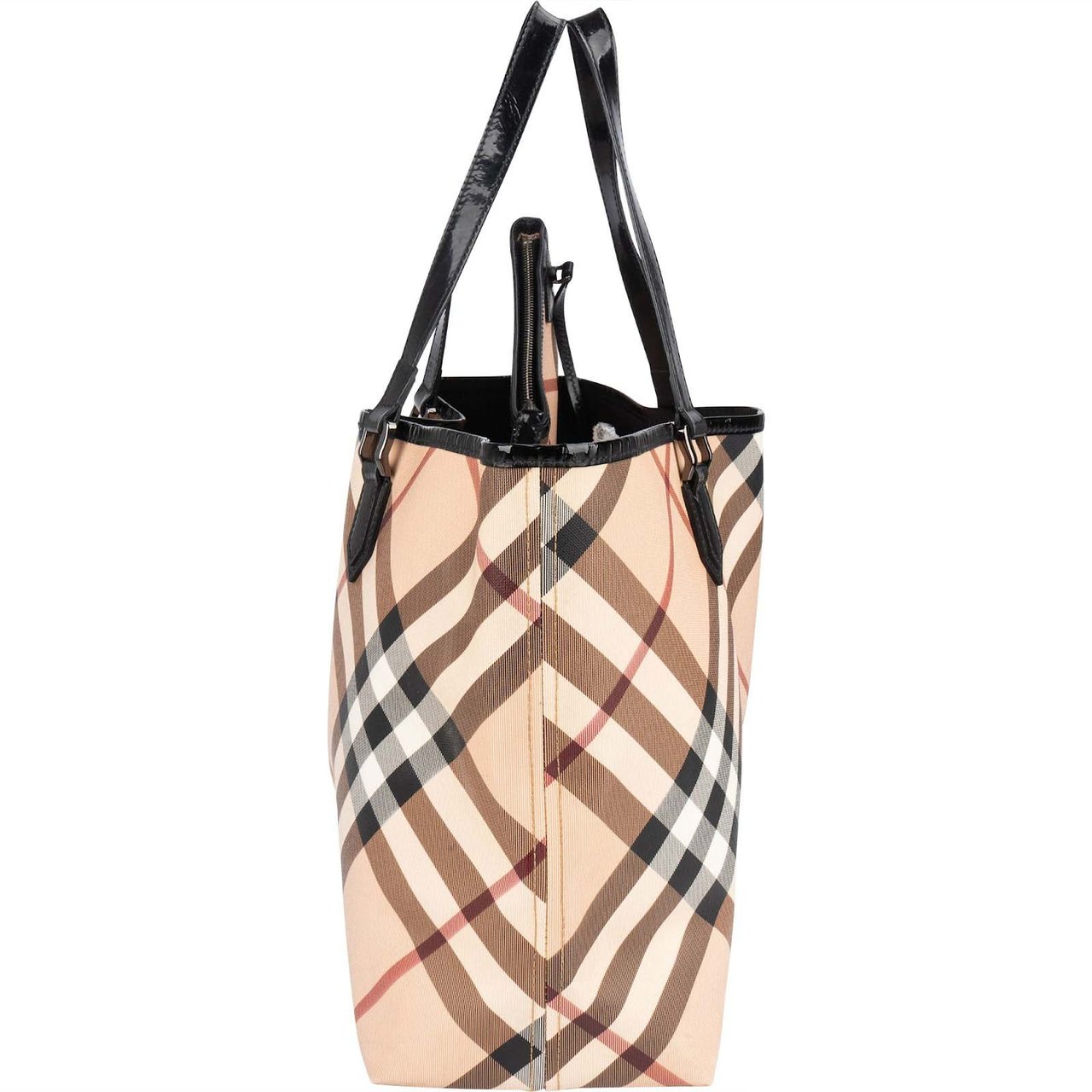 Burberry Burberry Nova-Check Monogram Tote Shoulder Bag Beige