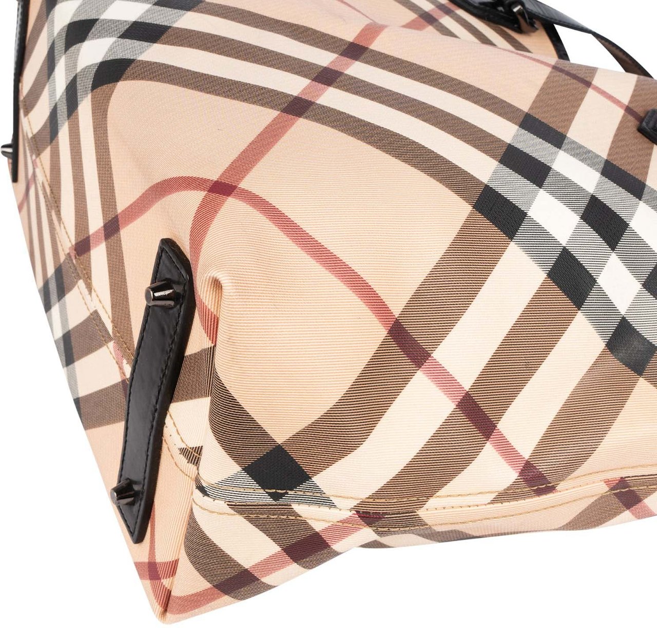 Burberry Burberry Nova-Check Monogram Tote Shoulder Bag Beige