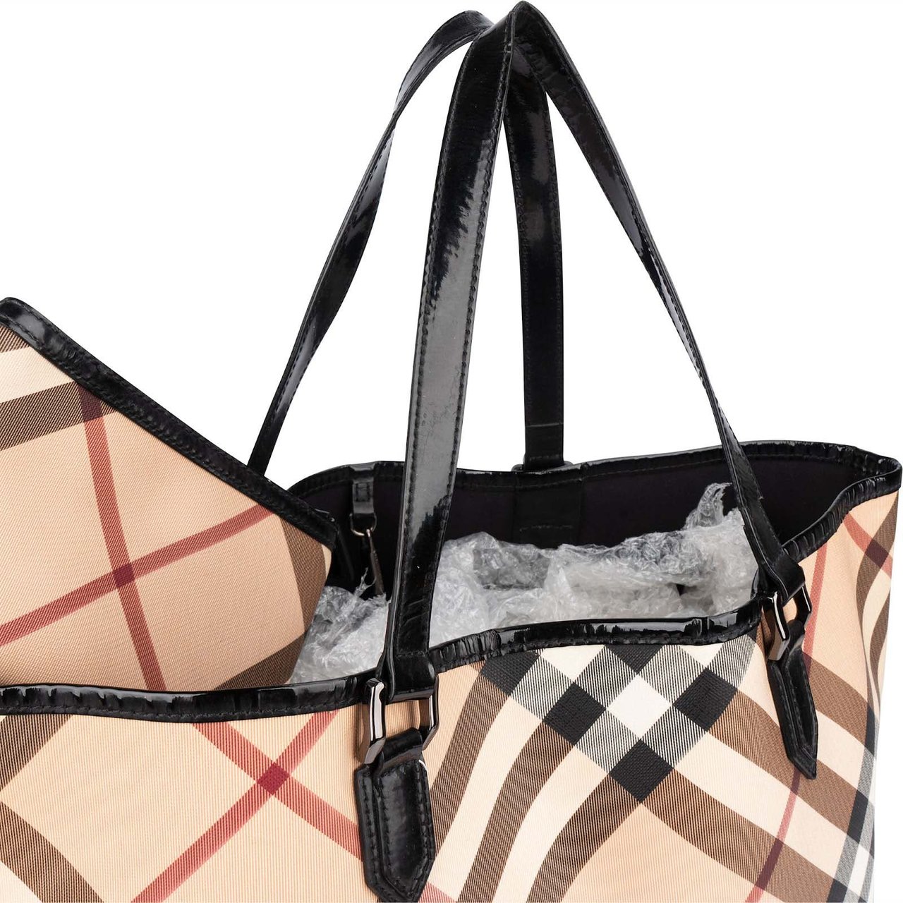 Burberry Burberry Nova-Check Monogram Tote Shoulder Bag Beige