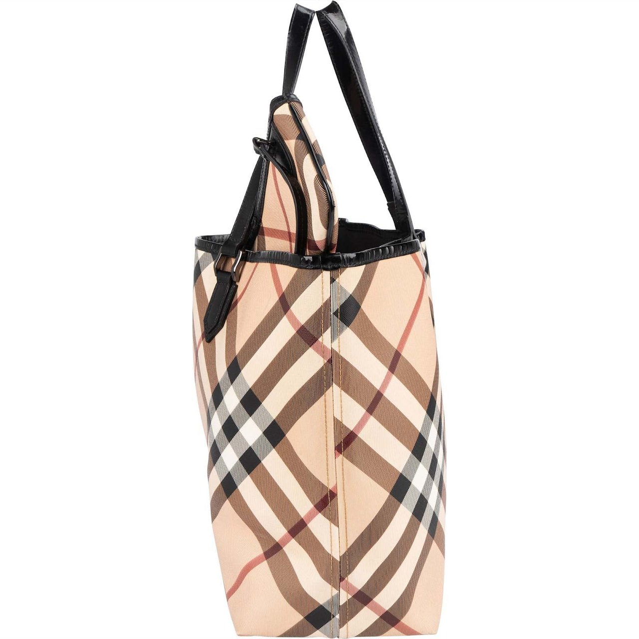 Burberry Burberry Nova-Check Monogram Tote Shoulder Bag Beige