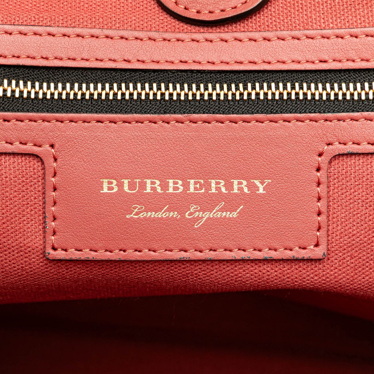 Burberry Small Haymarket Check Coated Canvas Canterbury Tote Bruin